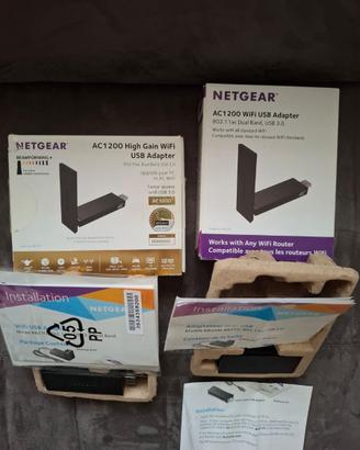 *coppia Netgear A6210 AC1200 USB 3.0 WiFi