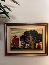 Quadro Fiume "I messicani" 1980 Originale