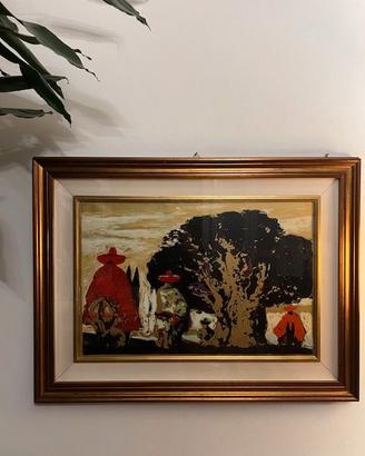 Quadro Fiume "I messicani" 1980 Originale