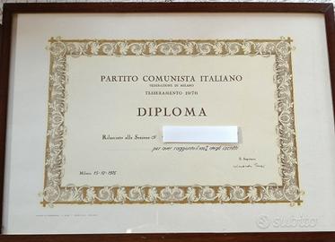 diploma partito comunista italiano 1976