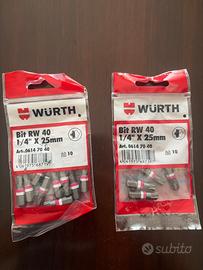20 inserti Würth, come da foto