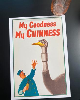 Stampa Poster birra Guinness struzzo quadro Pub