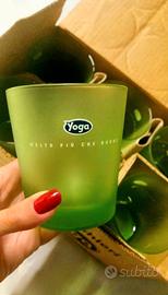 Raro set 6 Bicchieri Satinati YOGA con scatola 