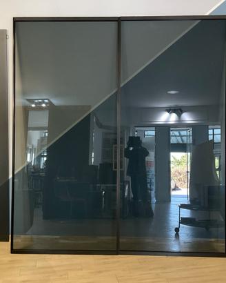 Porta Doppia Scorrevole in vetro