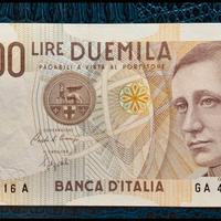 Banconota duemila lire serie Guglielmo Marconi.