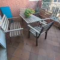 Set Giardino in Legno Massiccio  – Stile Rustico