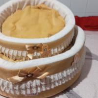 cuccia rotonda con merletto x cane 