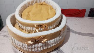 cuccia rotonda con merletto x cane 