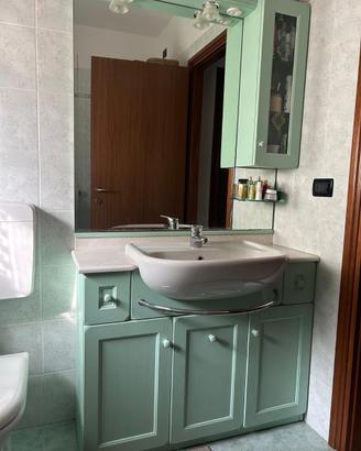 Mobile bagno legno verde salvia