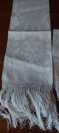 salviette fiandra damascate con frange
