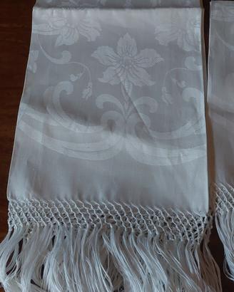 salviette fiandra damascate con frange