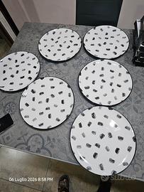 piatti pizza/ Portata set 6 pezzi Zafferano nuovi