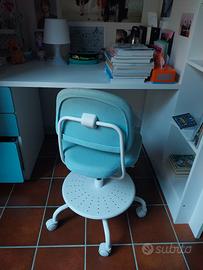 SMASTAD letto soppalco Ikea bianco/blu