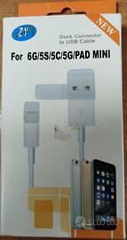 ZY CAVO RICARICA IPHONE 6G/5S/5C/5G/PAD MINI