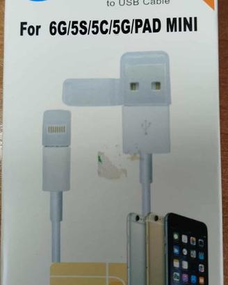 ZY CAVO RICARICA IPHONE 6G/5S/5C/5G/PAD MINI