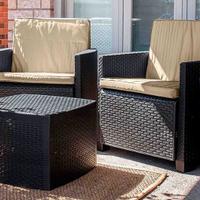 Set sedie e tavolino in polyrattan 