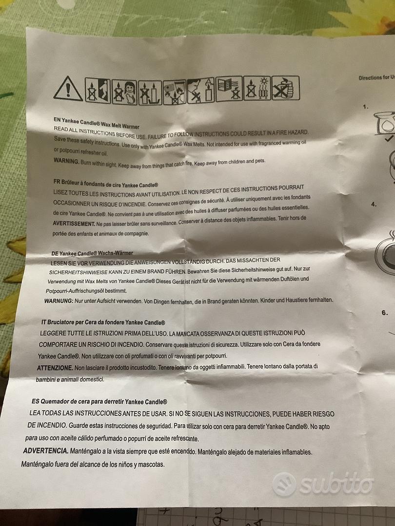 Bruciatore per cera da fondere Yankee Candle - Arredamento e Casalinghi In  vendita a Napoli