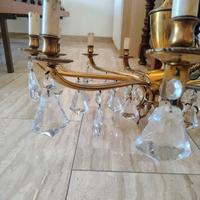 lampadario in ottone