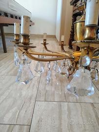 lampadario in ottone