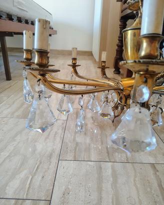 lampadario in ottone