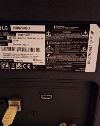 Tv Lg  55 pollici schermo rotto