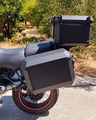 tris valigie moto  in alluminio 