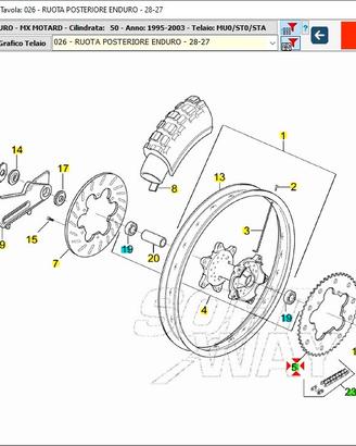 Corona Aprilia Enduro RX 50 AP8207078