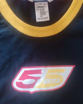 T-shirt Maglia Maglietta Maniche Corte 55DSL Blu