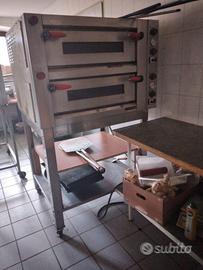 Forno pizza due camere 4+4, impastatrice, affettat