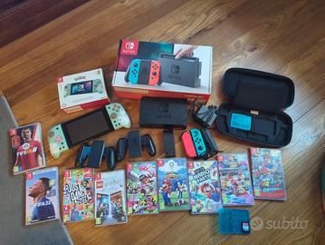 Nintendo switch + 10 giochi + controller
