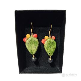 Orecchini gioielli in ceramica di Caltagirone