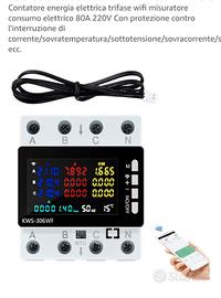 Misuratore di potenza tuya wifi 3 fasi 4 fili