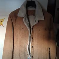 giubbotto trucker in velluto a coste con interno e