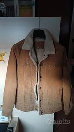 giubbotto trucker in velluto a coste con interno e