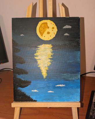 Tela/Quadretto "Strada di Luna"
