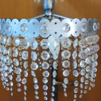 lampadario con cristalli pendenti