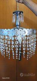 lampadario con cristalli pendenti