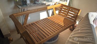 Divano legno esterno estendibile