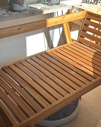 Divano legno esterno estendibile