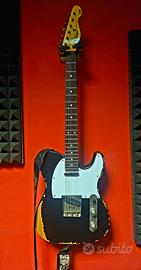 VINTAGE TELECASTER V62 Icon Distressed Black 