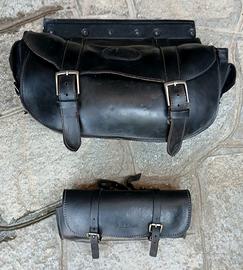 Borsa laterale sinistra + barilotto per Harley