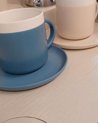 Nuove. Bialetti.  Set 2 tazze cappuccino+piattini