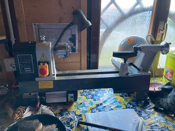 Tornio da banco in ghisa più mandrino