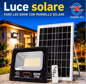 COPPIA FARI LED SOLARI 800 W