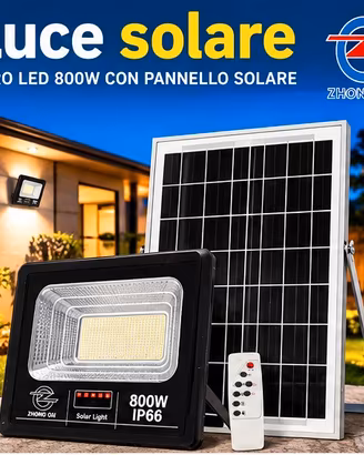 COPPIA FARI LED SOLARI 800 W