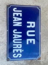 Targa smaltata vintage epoca francese