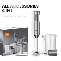 Frullatore Immersione 1000W 4 in 1 Acciaio Inox