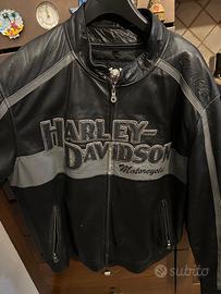 Giubbotto vintage Harley Davidson pelle.