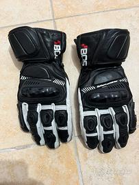 Guanti moto lunghi in pelle boss racing L