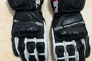 Guanti moto lunghi in pelle bos racing L